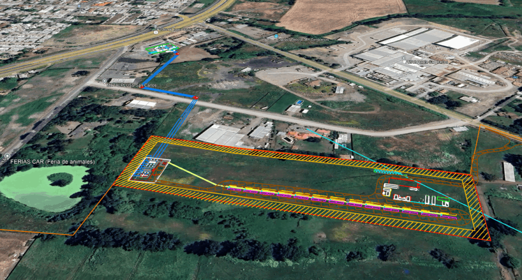 La Comisión de Evaluación Ambiental de Ñuble aprobó la Declaración de Impacto Ambiental del proyecto “Sistema de Almacenamiento de Energía BESS y Línea de Transmisión El Destello”, iniciativa presentada por Icafal Lancuyen que se desarrollará en la comuna de San Carlos. El proyecto contempla una inversión estimada de US$20 millones y busca fortalecer la operación del sistema eléctrico mediante el almacenamiento de energía. La iniciativa considera la implementación de un sistema de almacenamiento mediante baterías (BESS) con una capacidad de 130,26 MWh. La infraestructura estará compuesta por 26 baterías, 13 centros de conversión de energía (PCS) bidireccionales y una subestación eléctrica de 66/23 kV, además de una línea de transmisión asociada para su conexión al sistema. El proyecto permitirá extraer energía desde la subestación San Carlos, almacenarla en horarios de menor demanda, principalmente durante el día, y posteriormente inyectarla al sistema en períodos de mayor consumo, como la tarde y la noche. Con ello, se busca contribuir a mejorar la eficiencia y confiabilidad del Sistema Eléctrico Nacional (SEN) de Chile. De acuerdo con los antecedentes presentados, el sistema estará emplazado a unos 0,12 kilómetros del acceso principal, el cual se conecta a través de la ruta N-335 (Camino a Nahueltoro). El proyecto tendrá una vida útil estimada de 30 años y 10 meses, con inicio de ejecución proyectado para marzo de 2027. Según lo destacado por la empresa titular, la iniciativa también apunta a facilitar la integración de energías renovables no convencionales al sistema eléctrico, almacenando la generada durante las horas de mayor producción para utilizarla cuando la demanda sea más alta. De esta forma, se espera contribuir a la estabilidad del sistema y al proceso de descarbonización de la matriz energética del país.